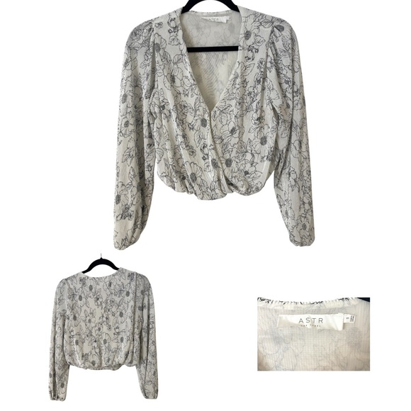 Astr Tops - ASTR Wrap Cropped Blouse
